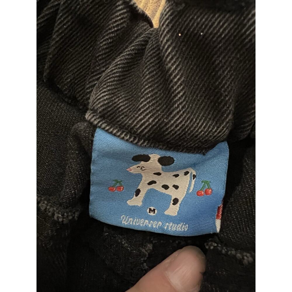 Universer Studio Black Jeans Women’s “heal The World” Dog Graphic Size Medium - Picture 8 of 11